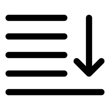 lower selection to bottom line icon