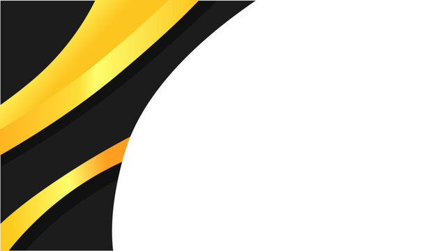 Black gold abstract banner with opulent hues on a luxurious white background. Suitable for high-end designs, luxury brands, and elegant promotions.