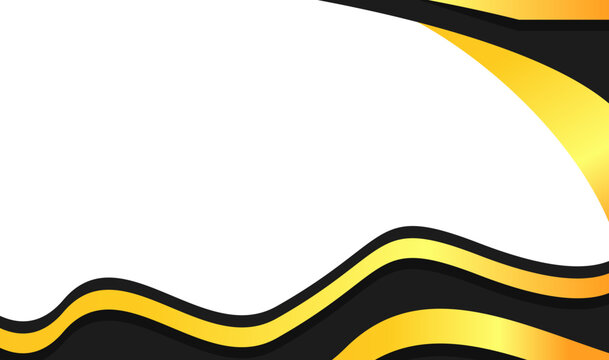 Black gold wavy lines create an elegant abstract background with rich textures. Ideal for luxury branding, website design, and packaging.