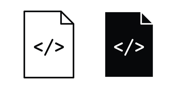 HTML script icon design Illustration set for Projects