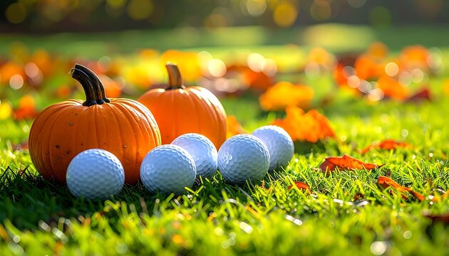 Autumn golf balls pumpkins (1)