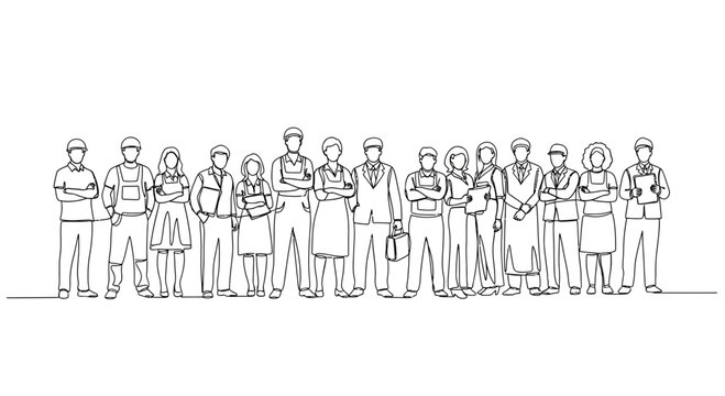 Diverse group of people standing together 1.