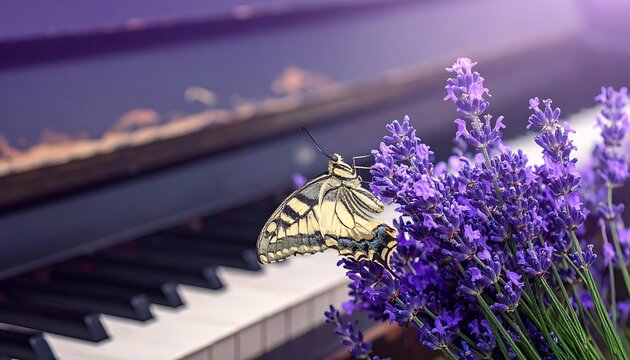 Butterfly on piano keys (1)