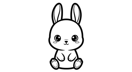 Fototapeta premium vector illustration of a rabbit
