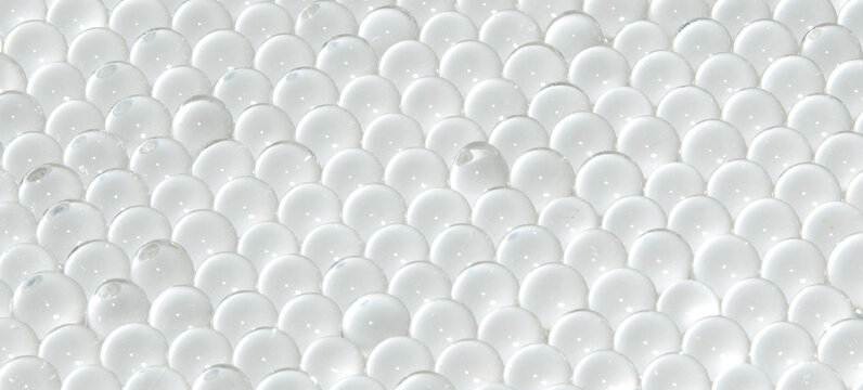 Water bead pattern minimal background, transparent hydrogel spheres texture
