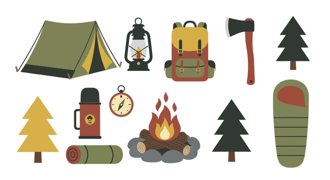 Camping and Hiking Gear Collection for Outdoor Adventures.