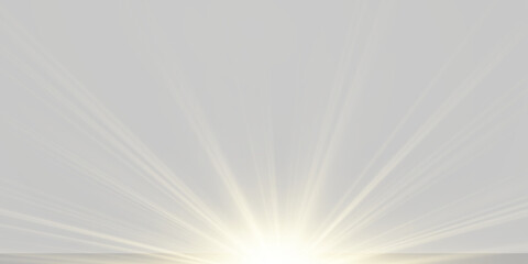 Obraz premium Bright sun with radial beam structure and modern glow aesthetic png