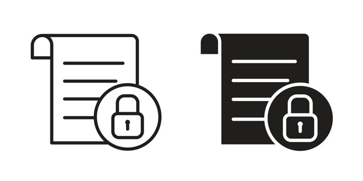 Code of conduct icon design. Editable outlined stroke and solid symbols