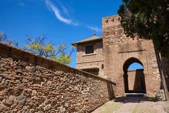 Arab Alcazaba castle in Malaga