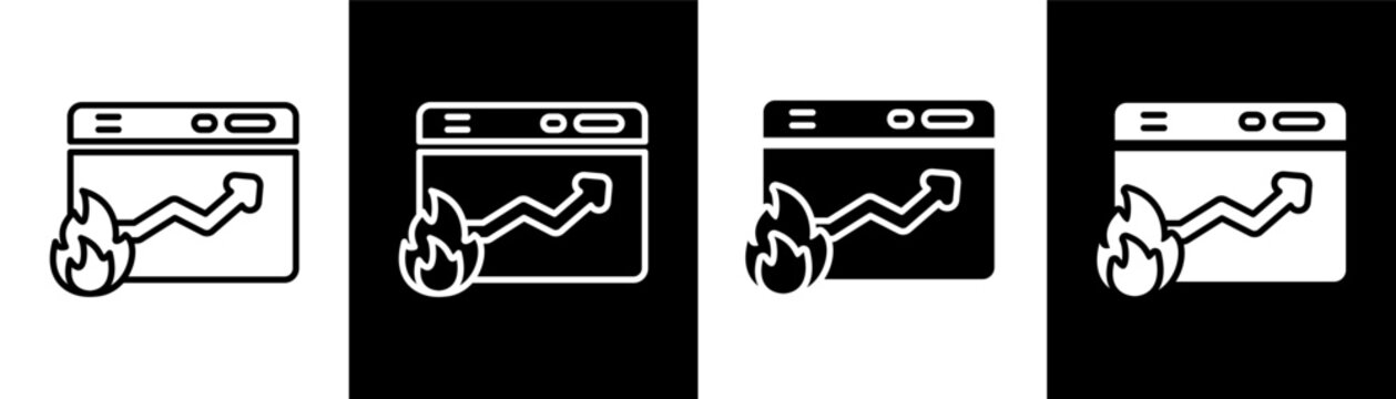 trends white icon set design