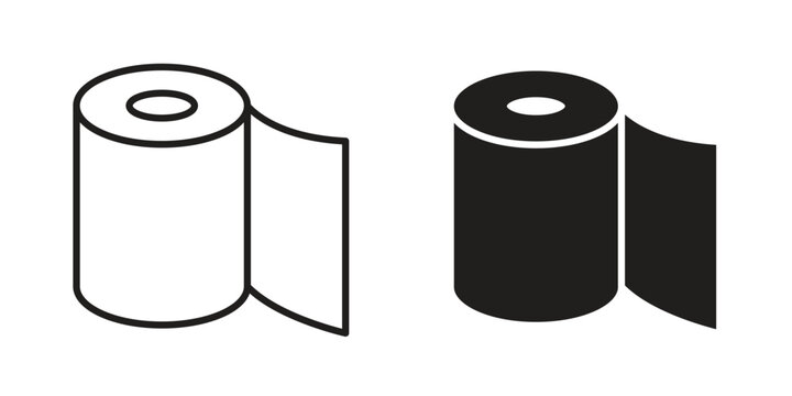 Gauze icon design. Editable outlined stroke and solid symbols