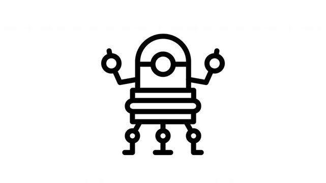 nanobot minimalist stroke animation