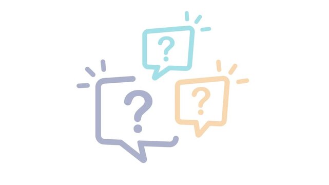 Illustration of exclamation and question mark in speech bubble, icon.