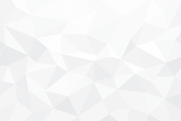 Obraz premium Abstract low poly geometric background, white gray polygon surface, clean faceted texture, subtle modern minimal mood. Presentation, brochure, website, banner, corporate template. Vector illustration