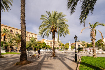 Fototapeta premium Views of Palermo historic city architecture and urban life - Palermo, Sicily, Italy – November 14, 2025