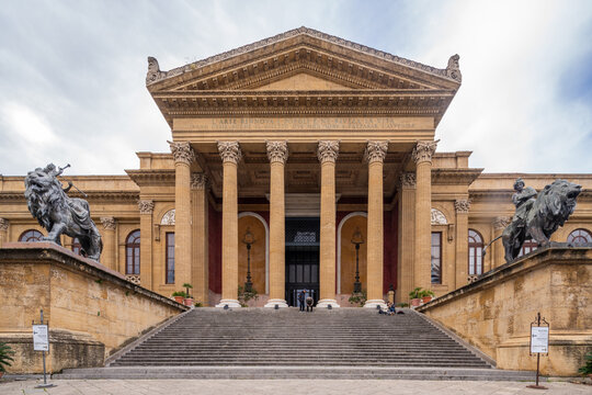 Views of Palermo historic city architecture and urban life - Palermo, Sicily, Italy &ndash; November 14, 2025