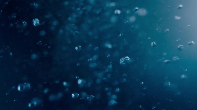 Macro of Micro Ice Particles Floating in Suspension with Extreme Clarity 4K