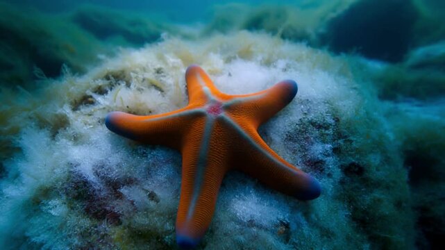 Slow Motion High Tech Science Study of Marine Echinoderm Textures and Ice