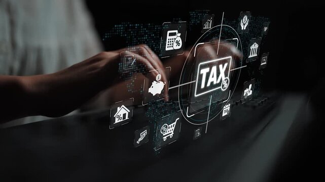 Digital Interaction with Tax Concepts and Financial Icons in an Innovative Virtual Environment for Online Tax Management and Planning Sigmoid
