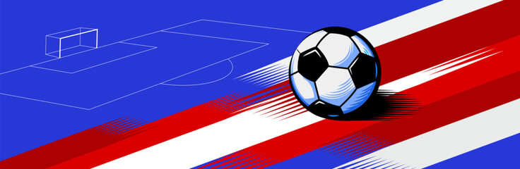 Obraz premium Dynamic Soccer Poster with Action Motion and Championship Theme