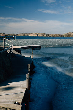 Wooden pier near the sea