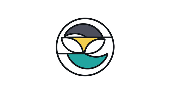 Colorful abstract logo design element.