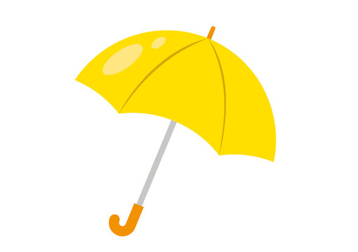 黄色い傘　梅雨のイメージ