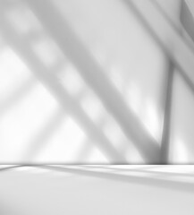 Obraz premium Grey wall shadow background kitchen floor white abstract studio concrete table white texture light texture mockup product marble room display plant cement minimal shelft bar leaves backdrop