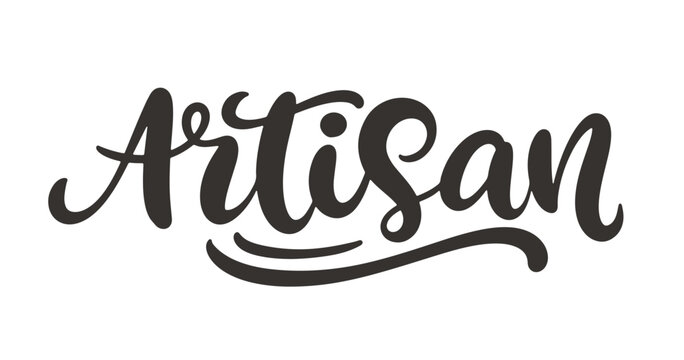 Artisan hand written lettering modern calligraphy