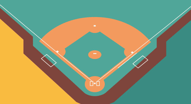 Baseball field layout illustration.