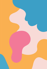 Design wall art colorful blob liquid unique pastel cool abstract © Galih Studio