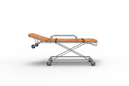 stretcher side view with shadow 3d render