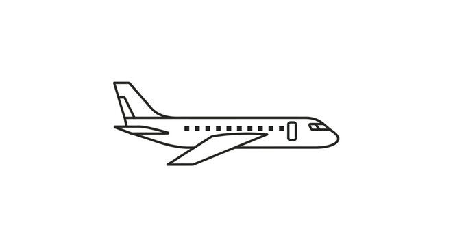 Airplane flying through clear sky.