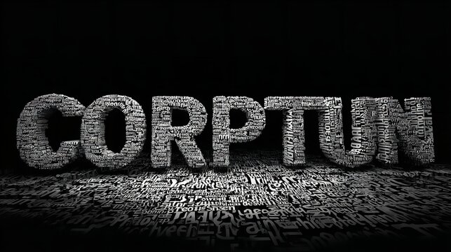 Corruption word cloud concept vector illustration