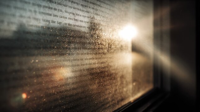 Text through a fogged window
