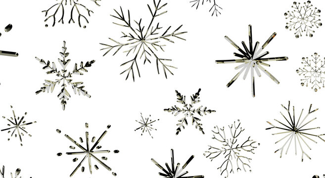 Abstract and modern white snowflakes pattern. Perfect design for festive season like chri