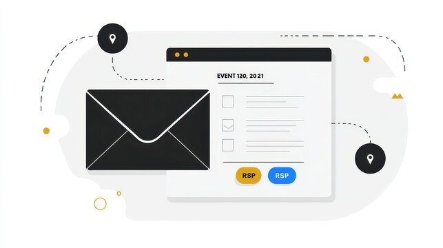 Event Invitation Email Mockup with RSVP Button