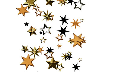Obraz premium Festive stars background on white. Perfect for holidays, party invitations, new year, and special occasions. Ideal for c