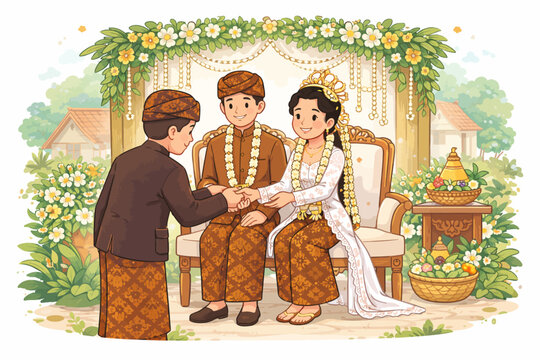Pernikahan adat Jawa yang indah