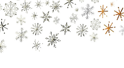 Abstract festive snowflake design on white for seasonal greetings and winter holiday cele © vegefox.com