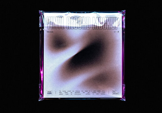 Vinyl Wrapper Mockup &ndash; Isolated Packaging Branding Presentation (PSD)
