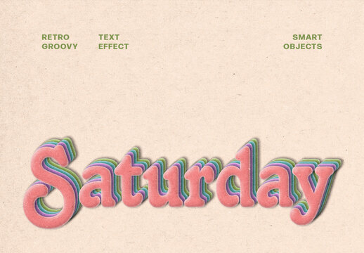 Retro Text Effect &ndash; Paper Layers for Logo, Poster & Branding (PSD)