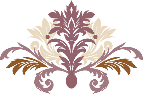 Flat, colorful composition (monogram) in a Gothic style. Ideal for vintage-themed designs. Symmetrical, botanical digital illustration on the theme of Gothic chivalry