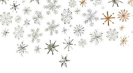 Decorative snowflakes arranged in a stylish pattern, perfect for holiday greetings and fe © vegefox.com