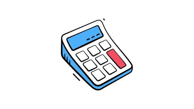 Get this creatively crafted amazing doodle animated icon of calculator