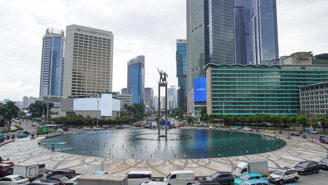 The Selamat Datang Monument (Indonesian: Monumen Selamat Datang, lit.&thinsp;'Welcome Monument'), also known as Monumen Bundaran HI or Monumen Bunderan HI, is a monument located in Central Jakarta, Indonesia