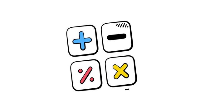 Get this creatively crafted amazing doodle animated icon of calculator
