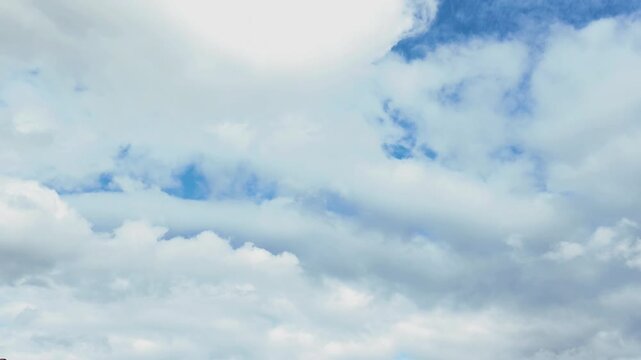 Time lapse 4x video of the spring sky with the clouds developing, rolling in, and moving through the scene.
Peterborough, England, UK