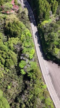 Aerial View of  Hamada Shimane Japan, Vertical Rural Landscape 01