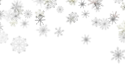 Fototapeta premium Abstract winter background with falling snowflakes. Perfect for seasonal designs and holiday themes
